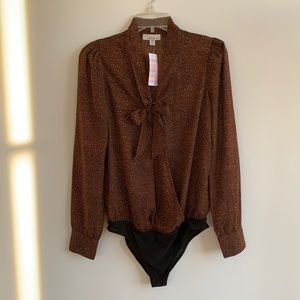 NWT Allison Joy leopard print bodysuit